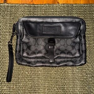 Coach Signature Black Toiletry Bag